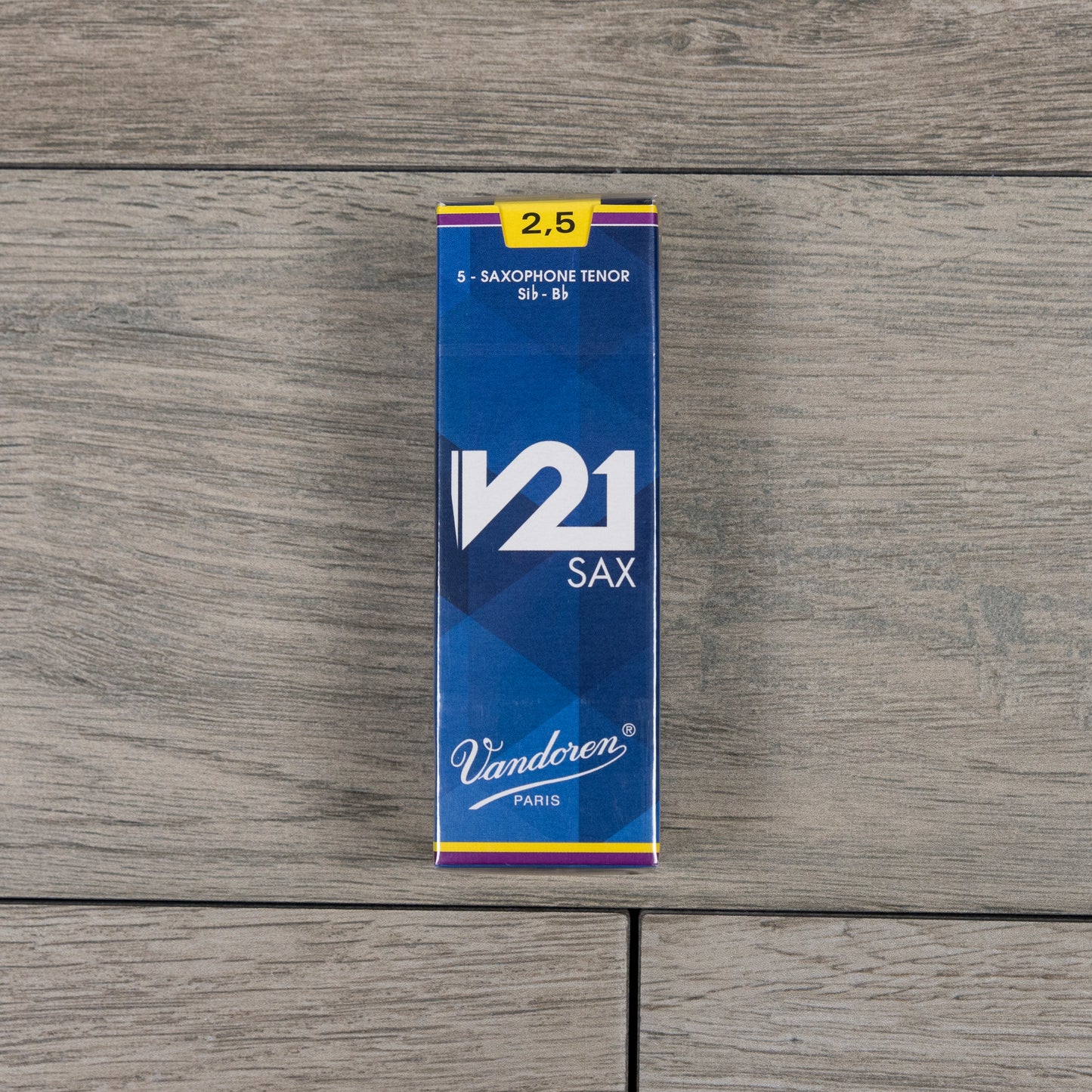 Vandoren V21 Tenor Sax Reeds Strength 2.5 (Box of 5)