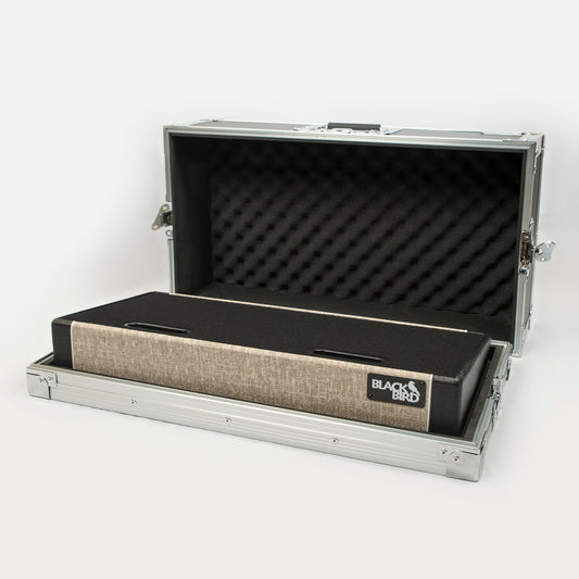 Blackbird 12 x 24 Custom Fawn/Black Tolex Pedalboard with ATA Case