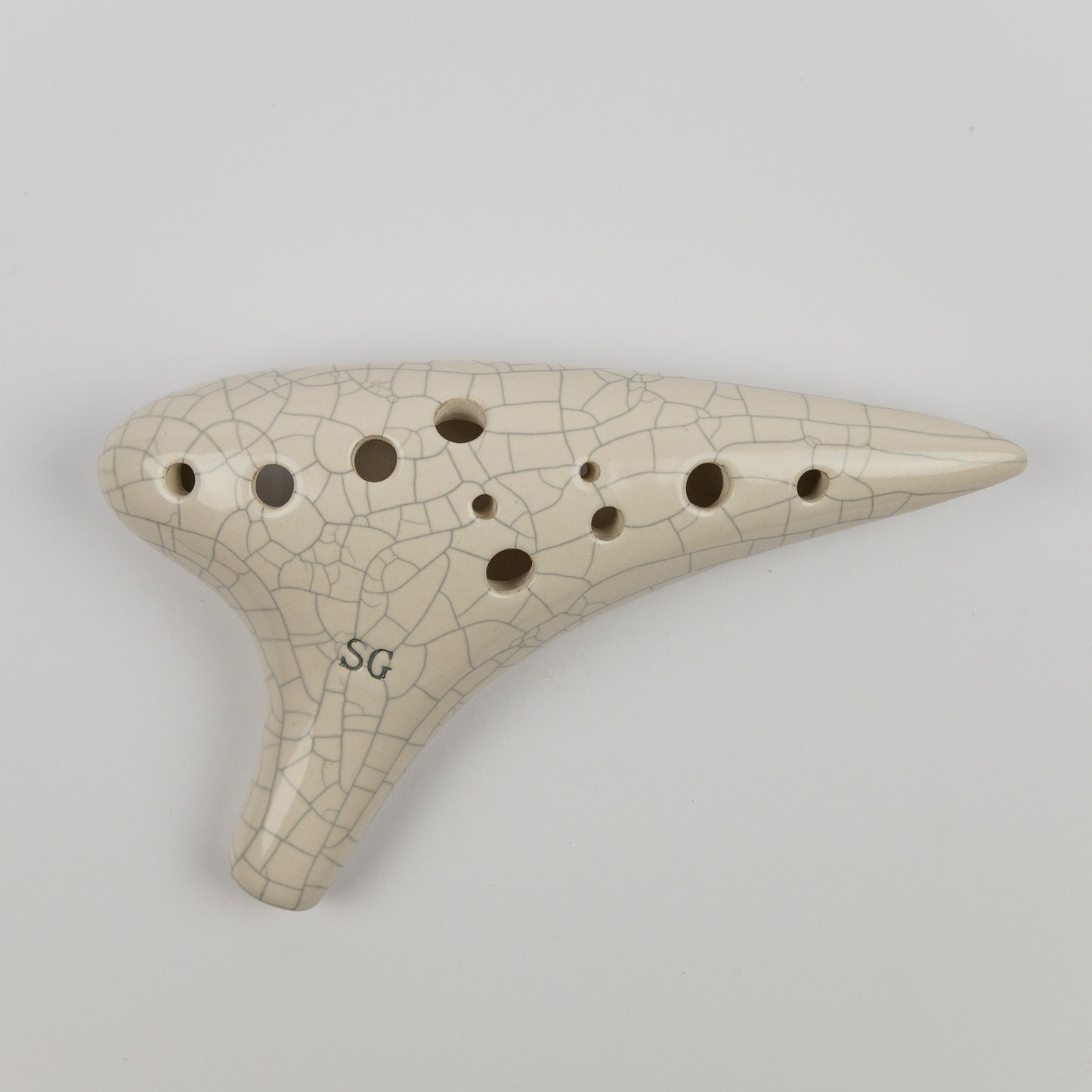 Songbird Vivo 12-Hole Soprano G Ocarina in White Crackle