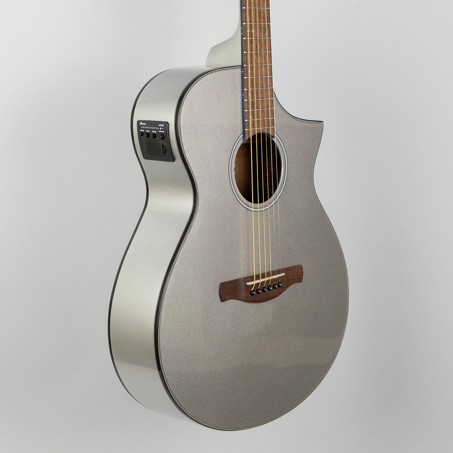 Ibanez AEWC10-SM Acoustic Guitar in Silver Metallic High Gloss