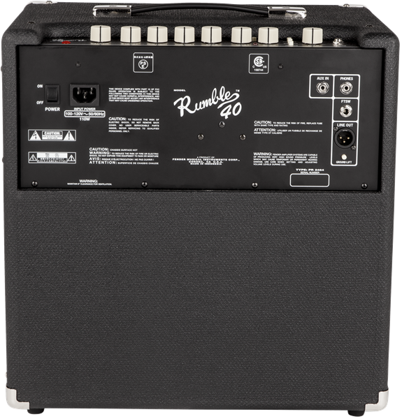 Fender Rumble 40 (V3), 120V, Bass Amp Black/Silver