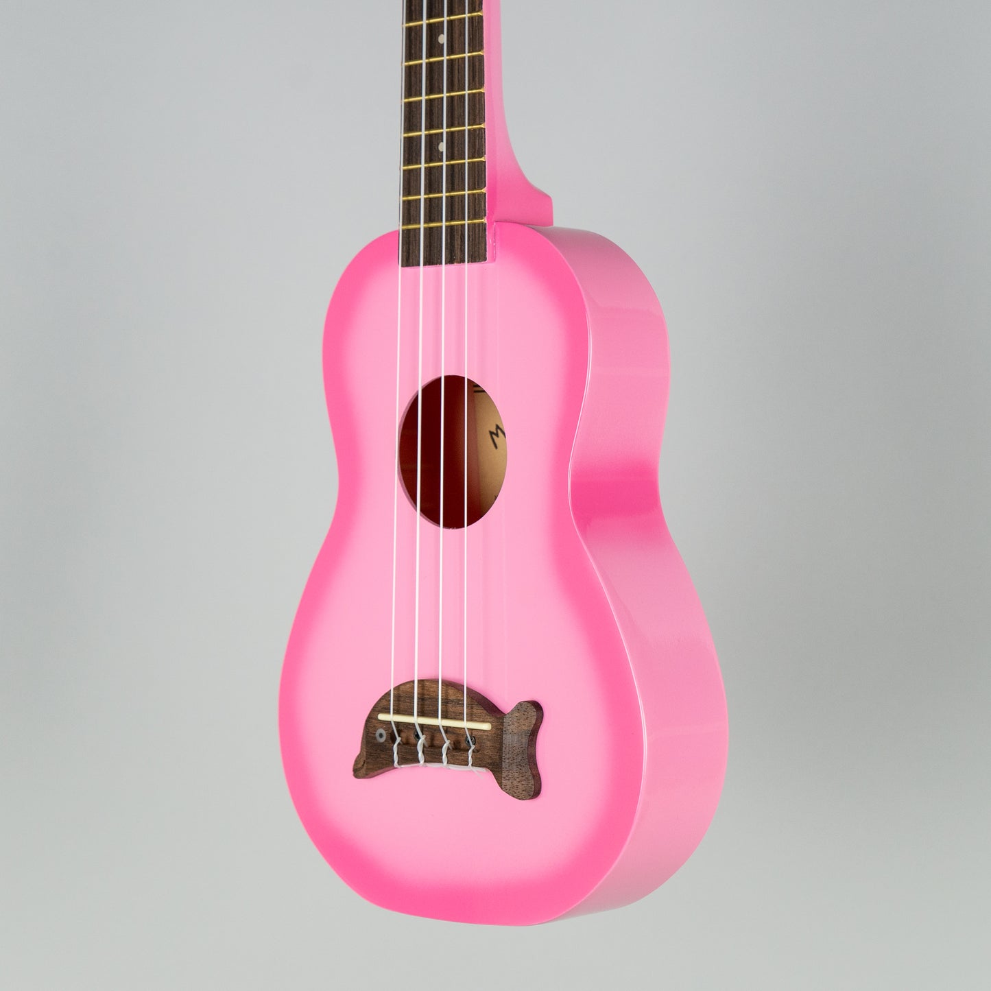 Kala Makala Soprano Dolphin Ukulele, Pink Burst