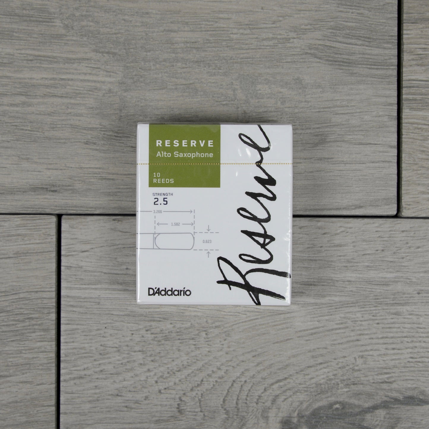 D'Addario Reserve Alto Saxophone Reeds, Strength 2.5 (Box of 10)