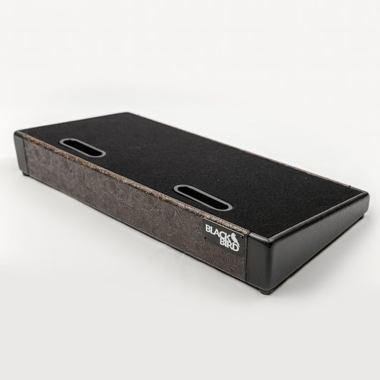 Blackbird 12 x 24 Custom Brown Western/Black Tolex Pedalboard with ATA Case