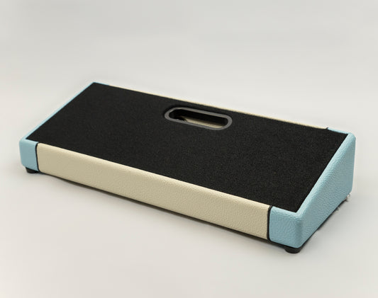 Blackbird Feather Board Custom Ivory/Baby Blue Tolex with Gig Bag