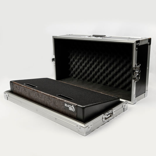 Blackbird 12 x 24 Custom Brown Western/Black Tolex Pedalboard with ATA Case