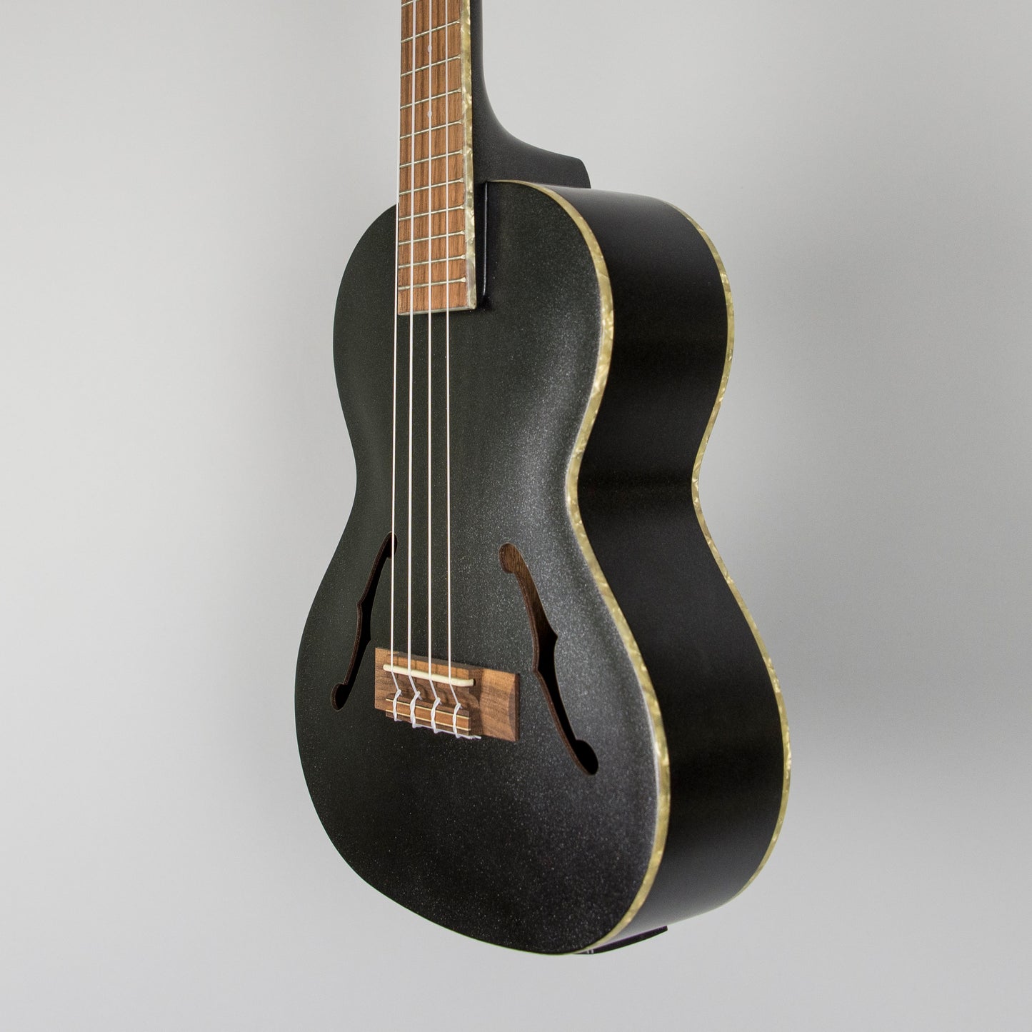 Kala KA-JTE/MTB Archtop Tenor Ukulele with EQ, Metallic Black