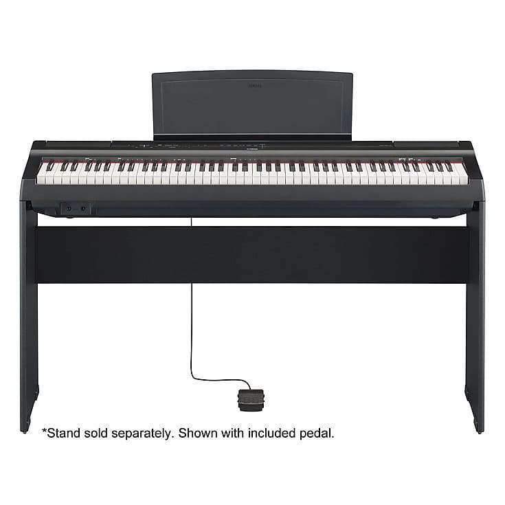 Yamaha P-125 88-Key Digital Piano w/Power Supply & Sustain Pedal (Stand Sold Separately)