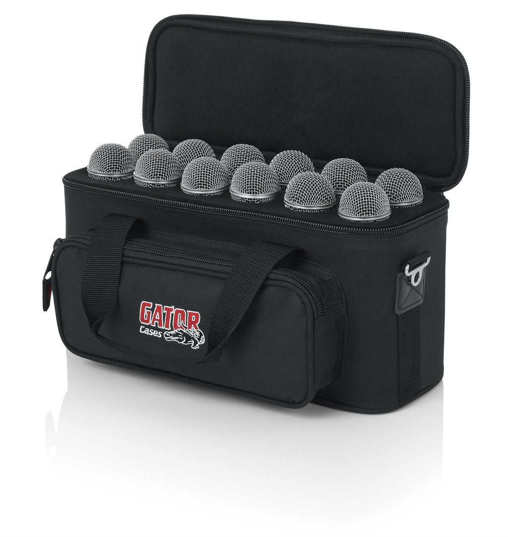 Gator GM-12B 12 Mic Padded Gig Bag W/Pockets