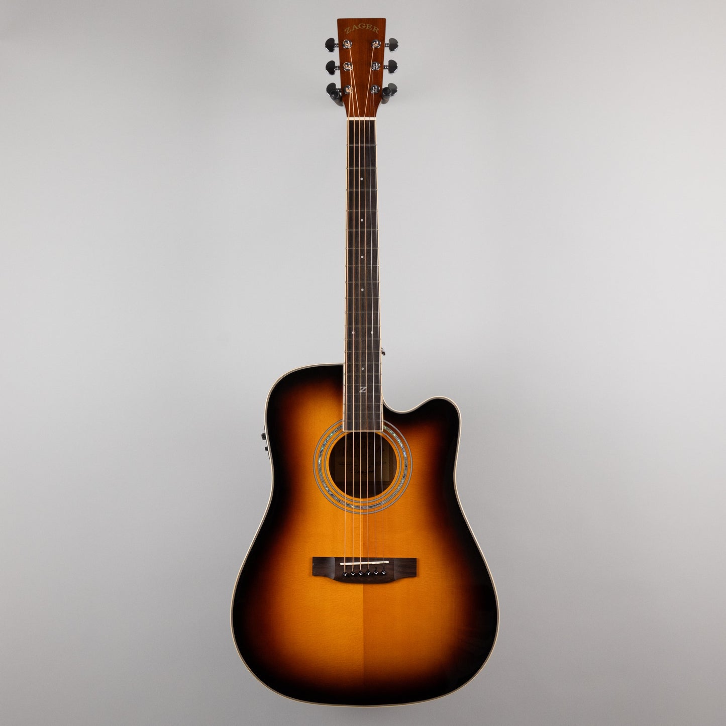 Used Zager ZAD50CE Acoustic/Electric Guitar, Vintage Sunburst