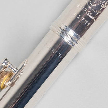 Used Gemeinhardt KG Special Solid Silver Open Hole Flute w/Gold Lip Plate