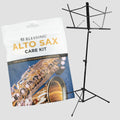 Blessing Alto Sax Care Kit / Folding Music Stand Bundle