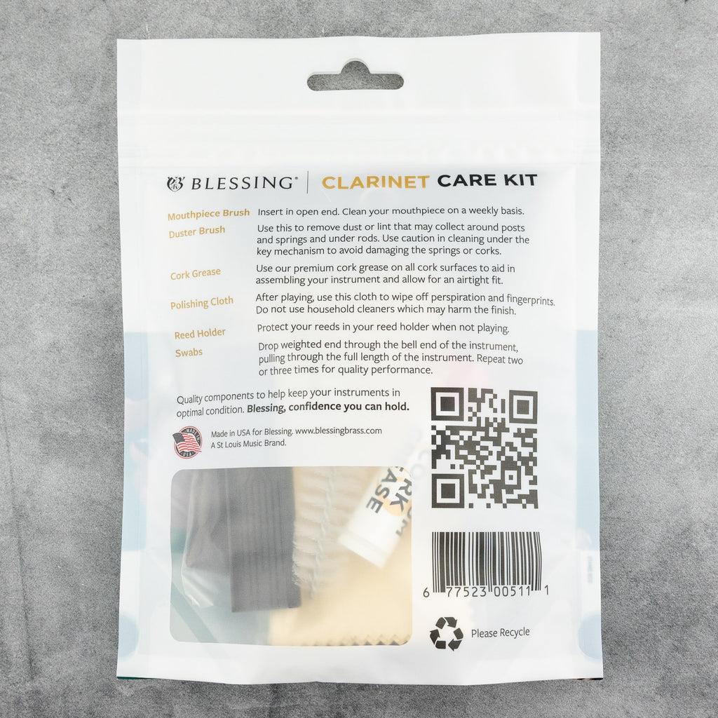 Blessing Clarinet Care Kit / Folding Music Stand Bundle