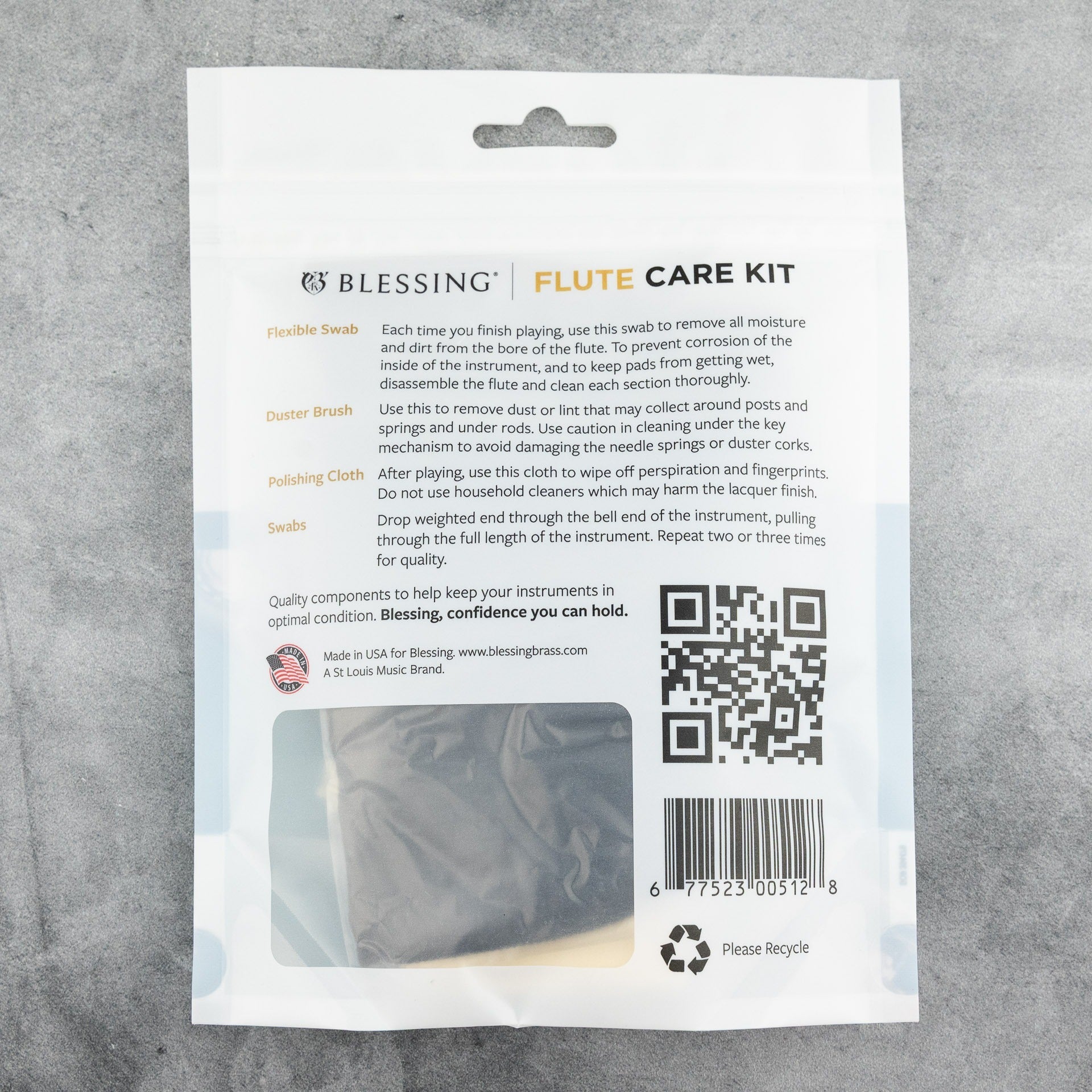 Blessing Flute Care Kit / Folding Music Stand Bundle