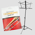Blessing Trombone Care Kit / Folding Music Stand Bundle
