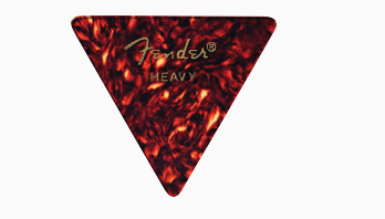 Fender Classic Celluloid Picks 355 Shape, Heavy, Shell, 12-Pack