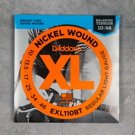 D'Addario EXL110BT Nickel Wound Electric Guitar Strings, 10-46, Balanced Tension Regular Light