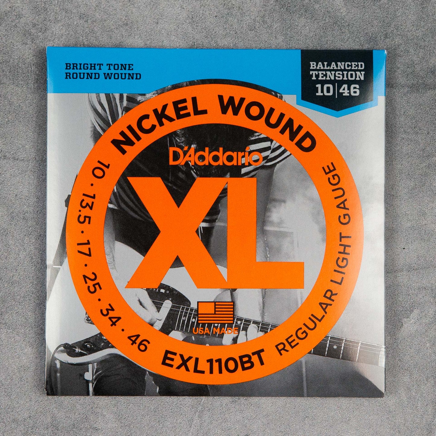 D'Addario EXL110BT Nickel Wound Electric Guitar Strings, 10-46, Balanced Tension Regular Light