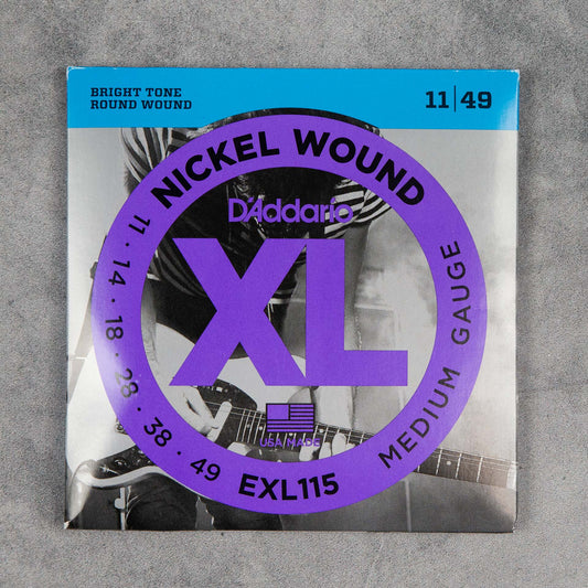 D'Addario EXL115 Nickel Wound Electric Guitar Strings, 11-49, Medium Set