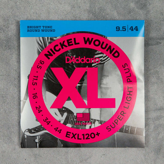 D'Addario EXL120+ Nickel Wound Electric Guitar Strings, 9.5-44, Super Light Plus Set