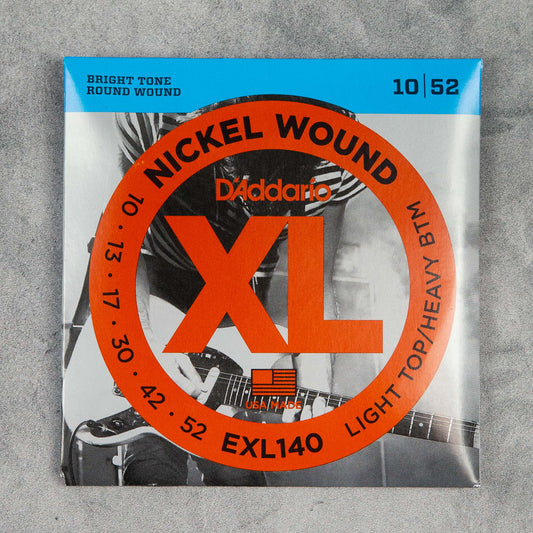 D'Addario EXL140 Nickel Wound Electric Guitar Strings, 10-52, Light Top/Heavy Bottom