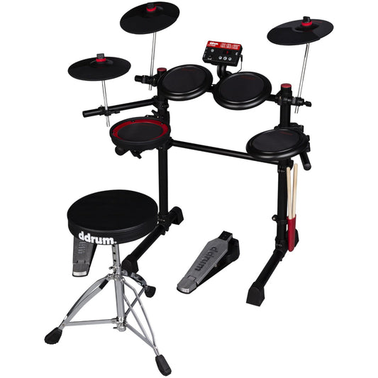 DDrum E-Flex 5 Piece Electronic Drumset W/Throne and Stick holder