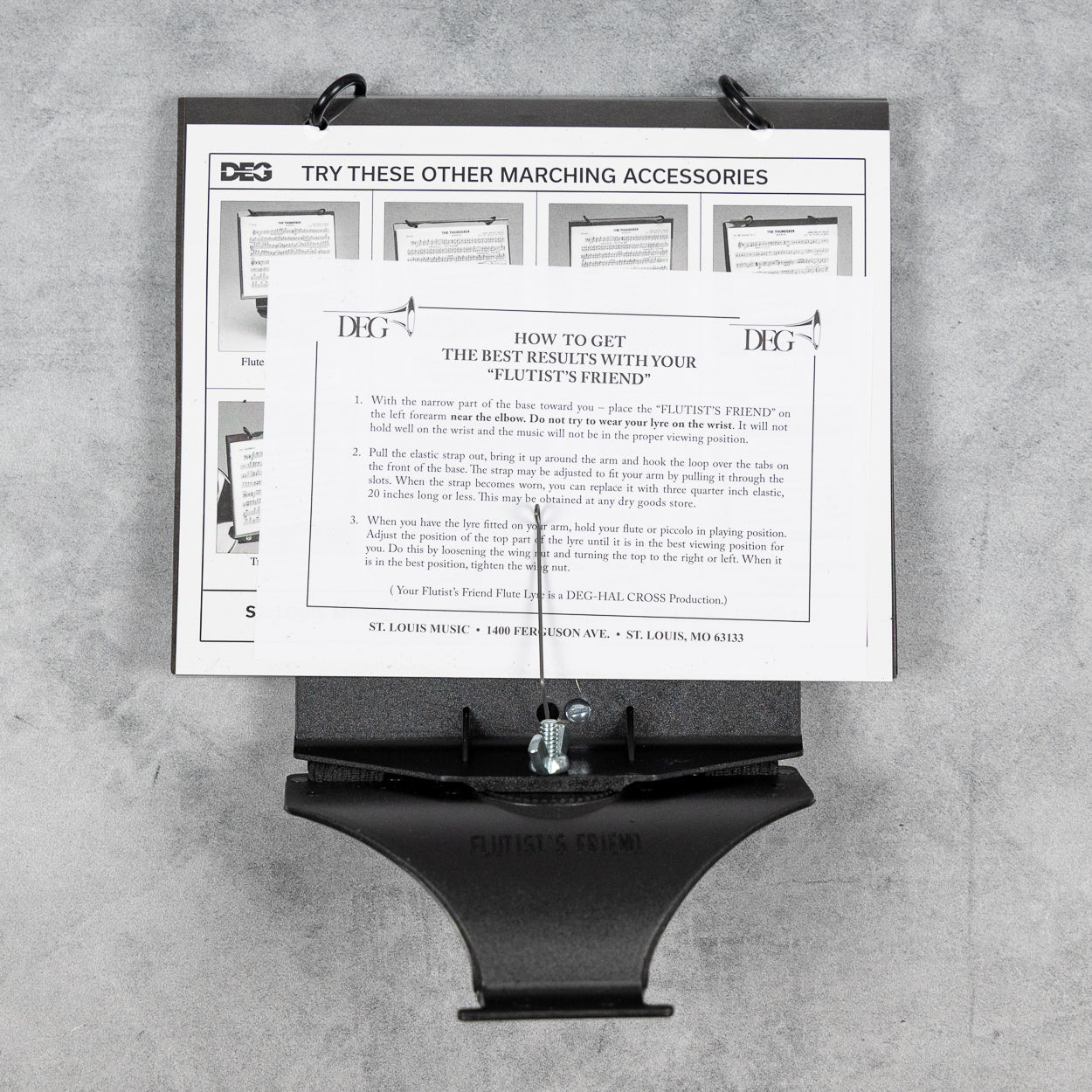 DEG Flutist Friend Marching Lyre