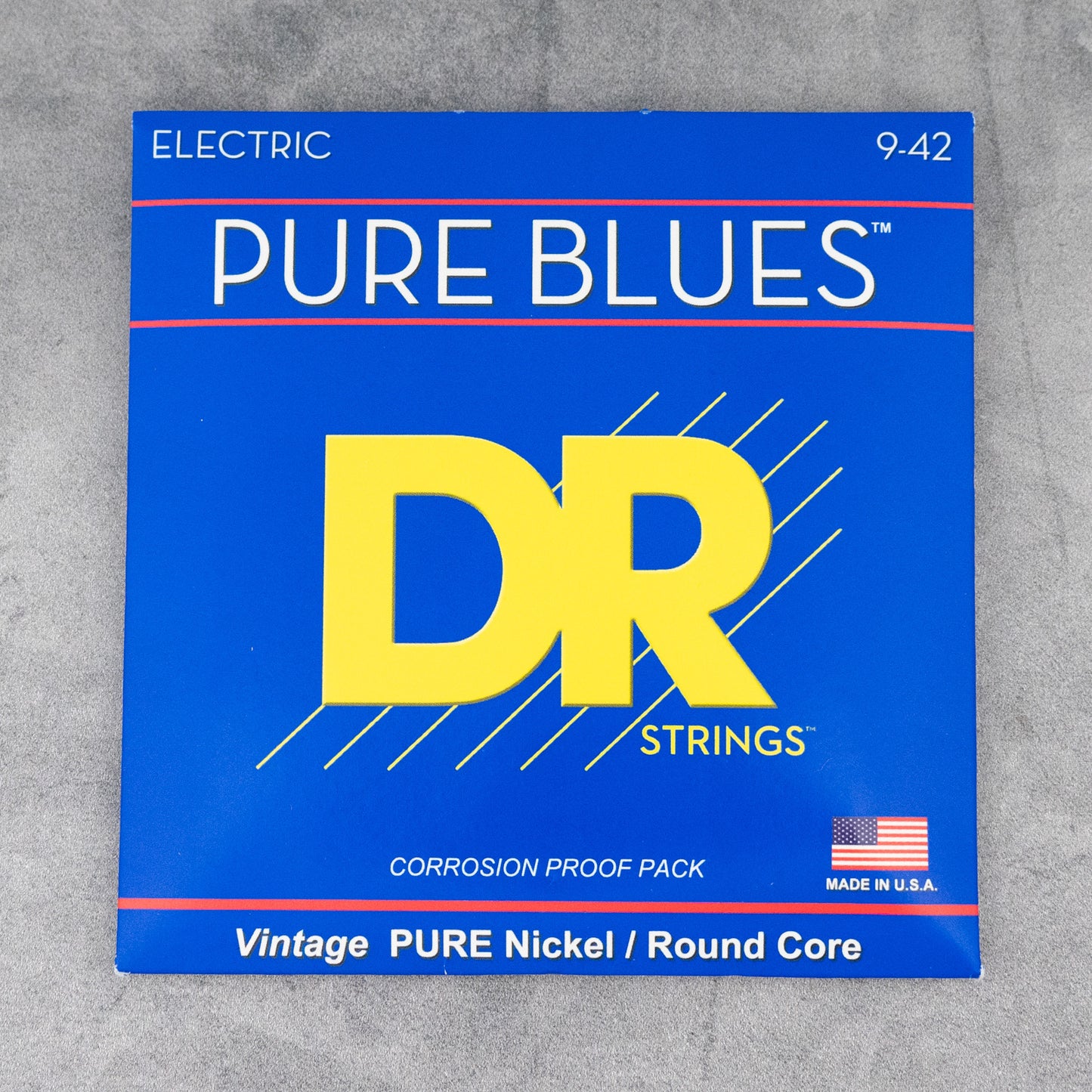 DR PHR-9 Pure Blues Pure Nickel Electric Guitar Strings, 9-42