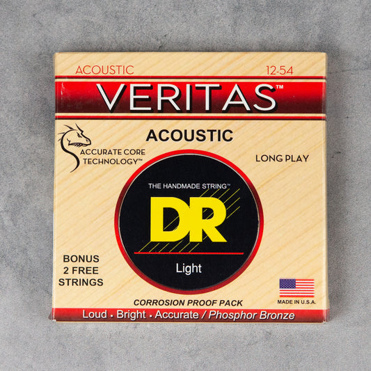 DR VTA-12 Veritas Phosphor Bronze Acoustic Guitar Strings, Light, 12-54
