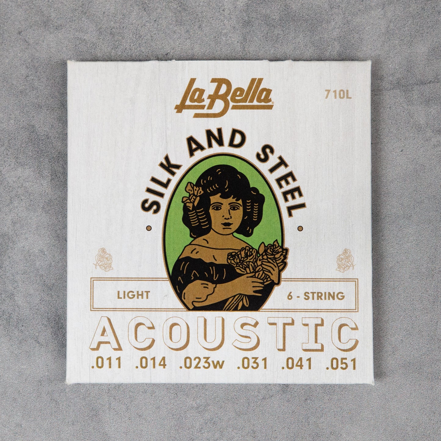 La Bella 710L Silk and Steel Acoustic Guitar Strings, Light, 11-51