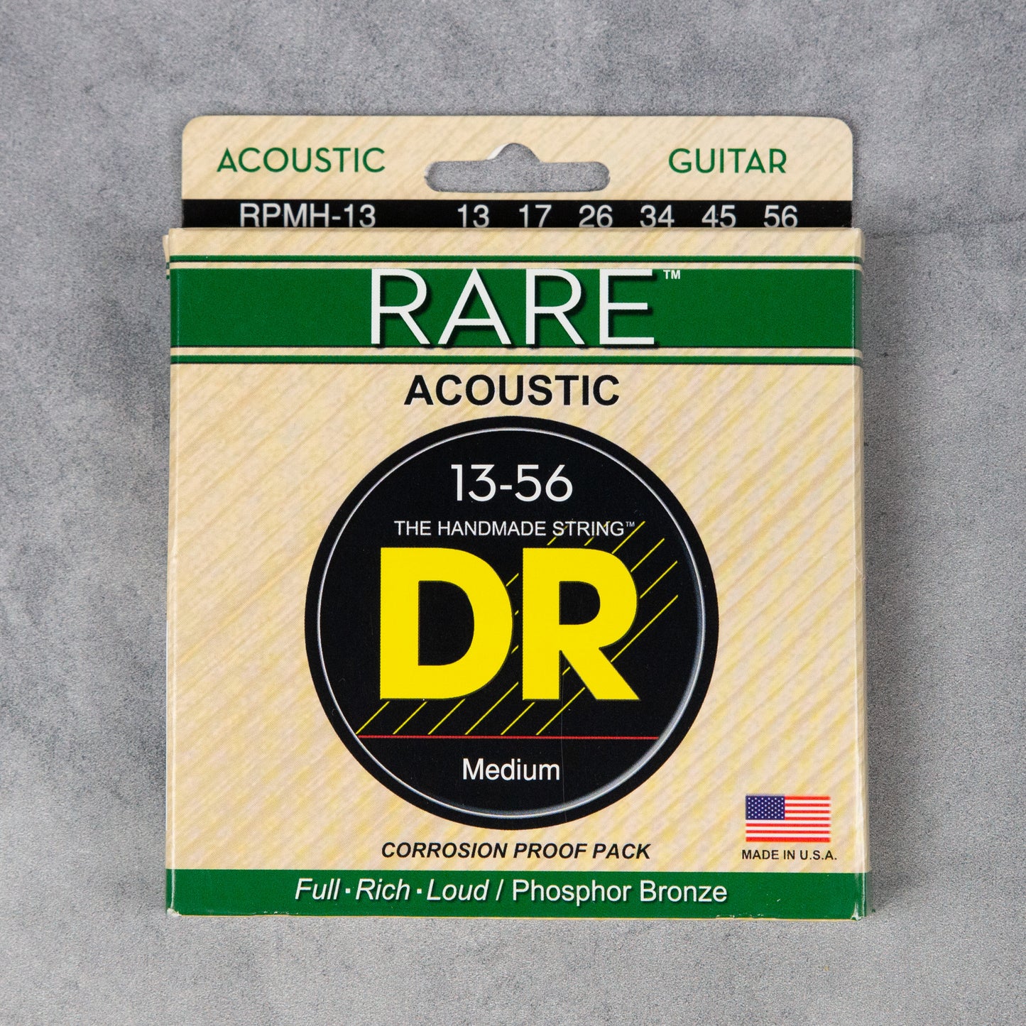 DR RPMH-13 Rare Phosphor Bronze Acoustic Guitar Strings, Medium, 13-56