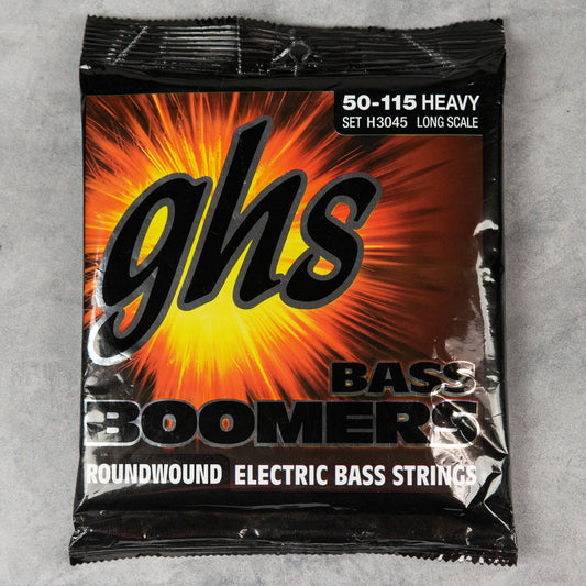 GHS H3045 Boomers Roundwound Electric Bass Strings, Heavy, 50-115