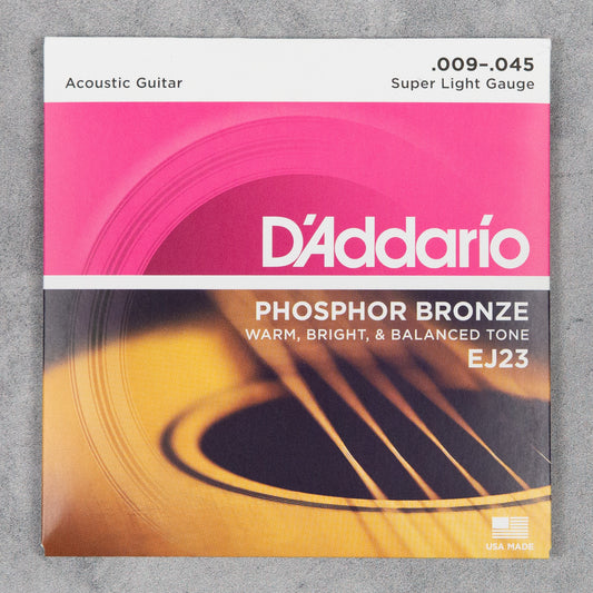 D'Addario EJ23 Super Light Acoustic Guitar Strings, 9-45