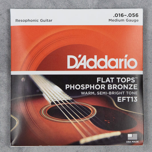 D'Addario EFT13 Medium Resophonic Guitar Strings, 16-56