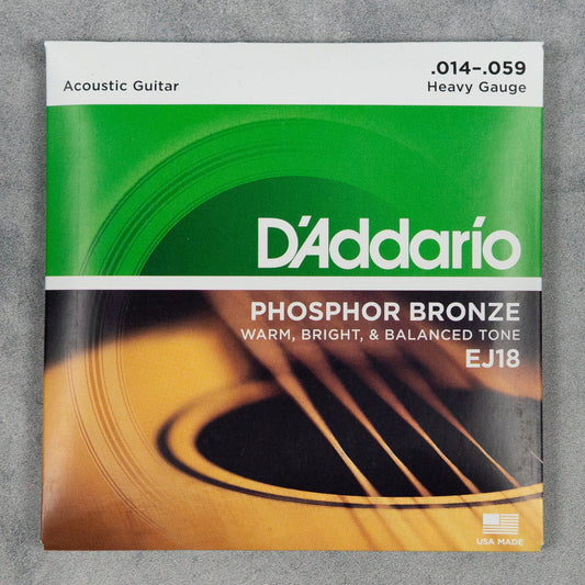 D'Addario EJ18 Heavy Acoustic Guitar Strings, 14-59