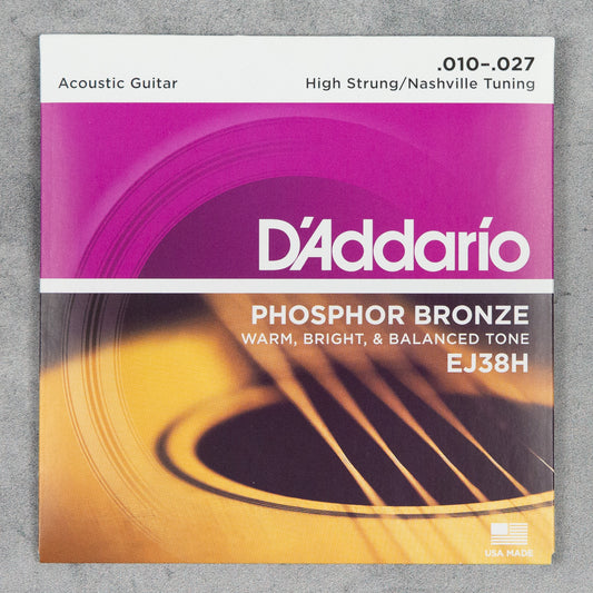 D'Addario EJ38H High Strung/Nashville Tuning Acoustic Guitar Strings, 10-27