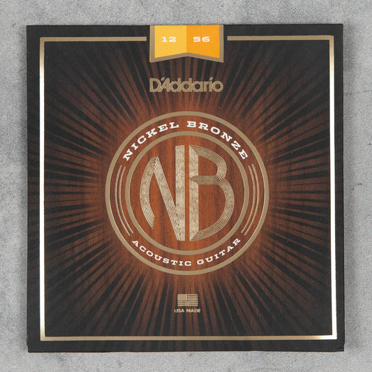 D’Addario NB1256 Light Top/Medium Bottom Acoustic Guitar Strings, 12-56