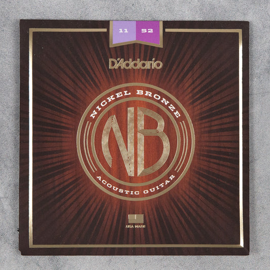 D’Addario NB1152 Custom Light Acoustic Guitar Strings, 11-52