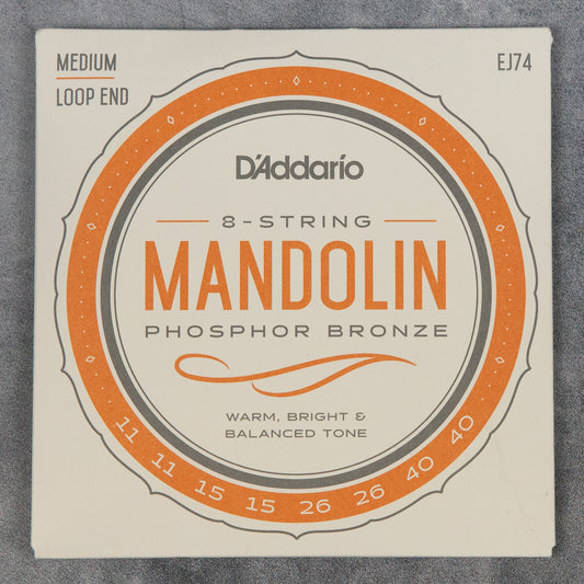 D'Addario EJ74 Medium Phosphor Bronze Mandolin String Set, 11-40