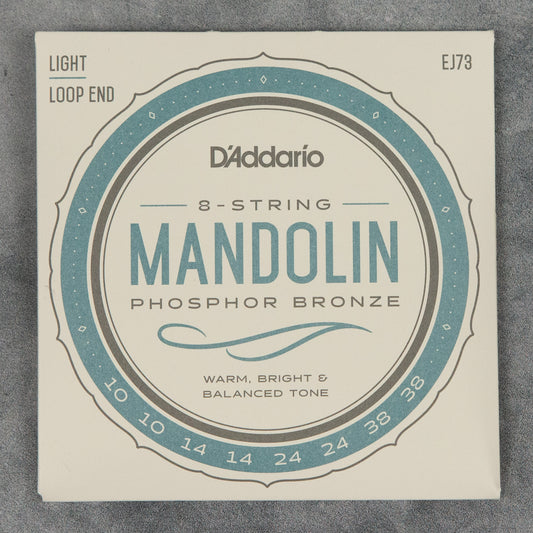 D'Addario EJ73 Light Phosphor Bronze Mandolin String Set, 10-38