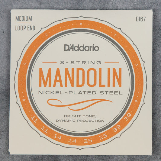 D’Addario EJ67 Medium Nickel-Plated Steel Mandolin String Set, 11-39