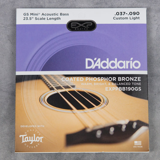 D'Addario EXPPBB190GS Taylor GS Mini, Coated Phosphor Bronze, Custom Light, .037-.090