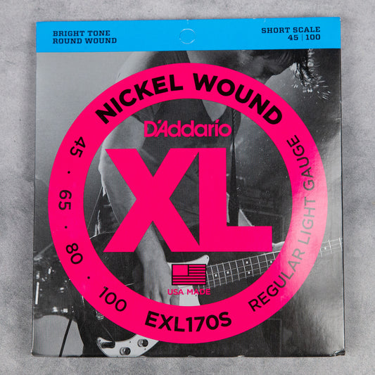 D’Addario EXL170S Short Scale Bass Strings, Regular Light, 45-100