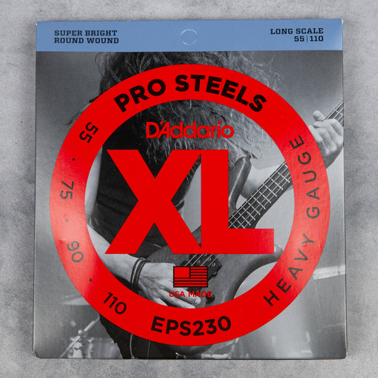 D’Addario EPS230 ProSteels Long Scale Bass Strings, Heavy, 55-110