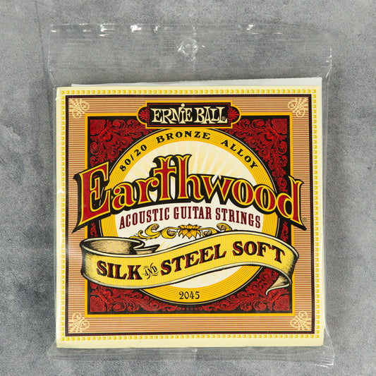 Ernie Ball 2045 Earthwood Silk and Steel Bronze Acoustic, Soft, 11-52