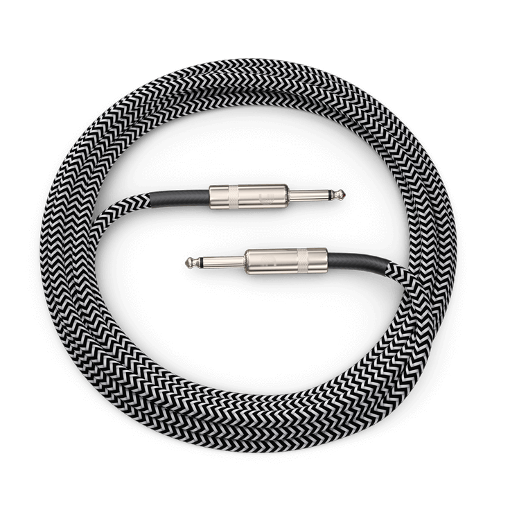 D'Addario Custom Series Braided Instrument Cable 15', Grey
