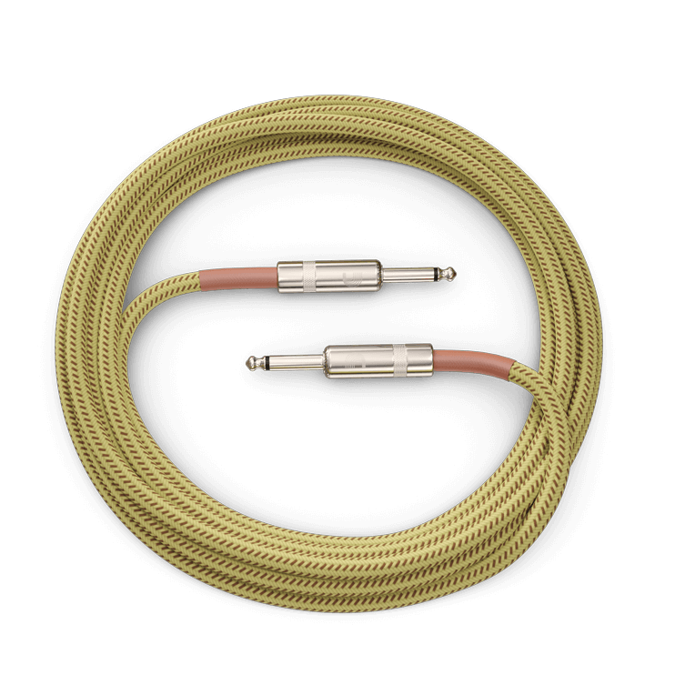 D'Addario Custom Series Braided Instrument Cable 15', Tweed