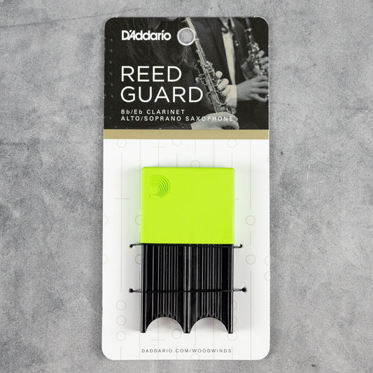D'Addario Alto Sax/Clarinet Reed Guard, Green (Holds 4 Reeds)
