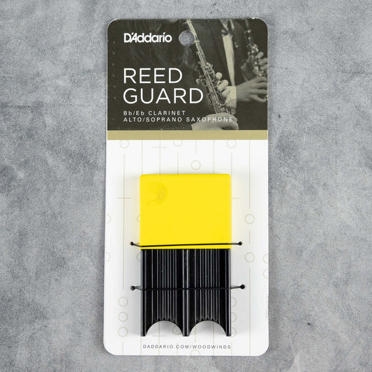 D'Addario Alto Sax/Clarinet Reed Guard, Yellow (Holds 4 Reeds)