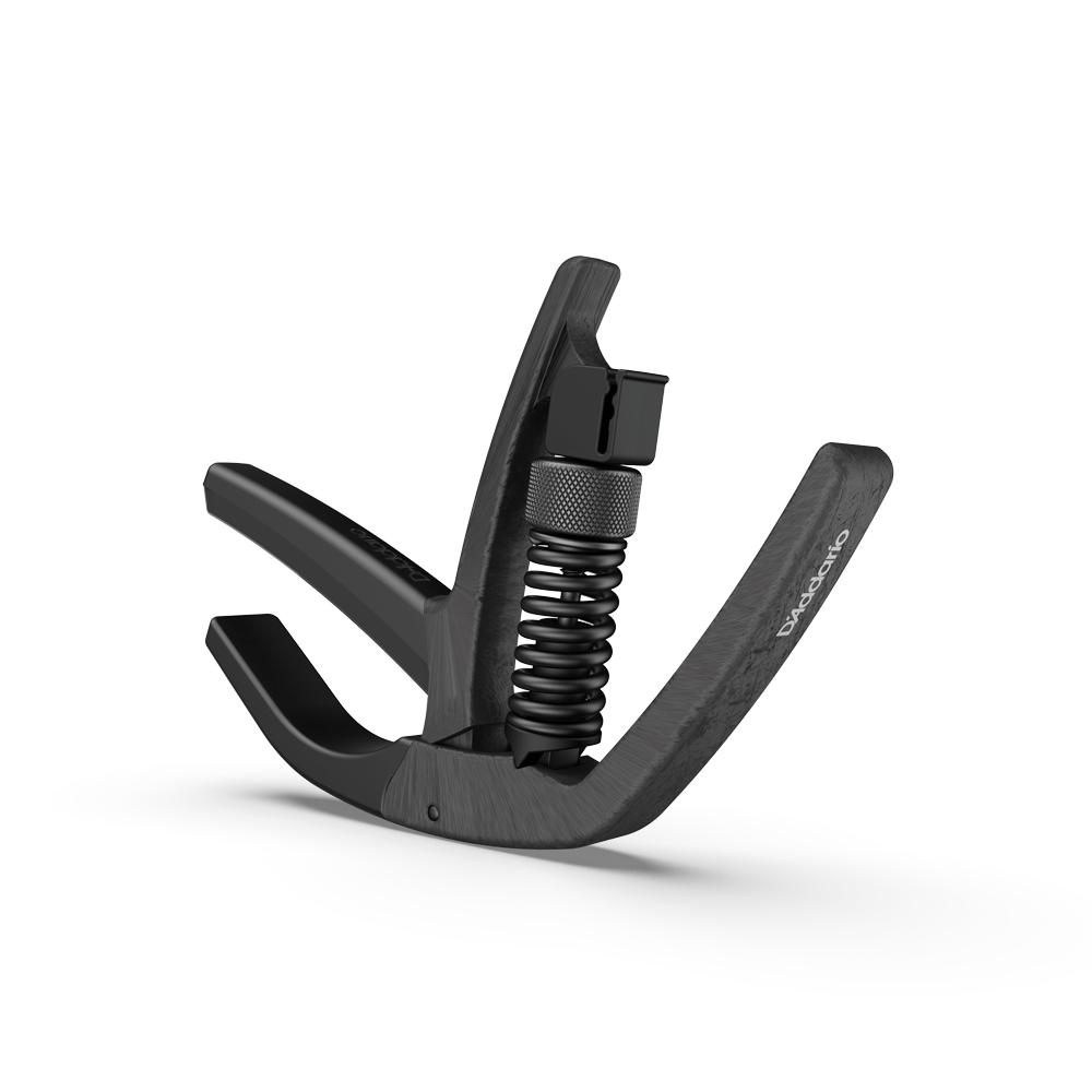 D'Addario Artist+ Carbon Fiber Capo, Adjustable Tension, Black